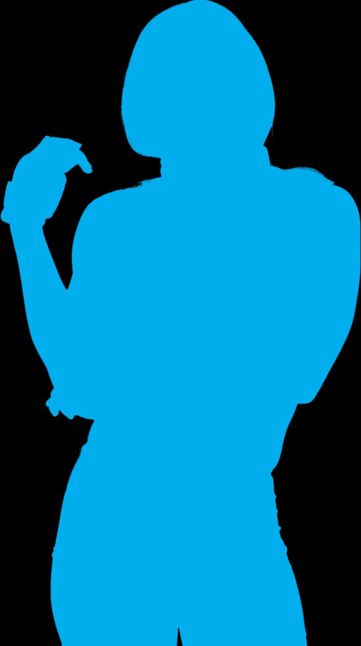 light blue silhouette